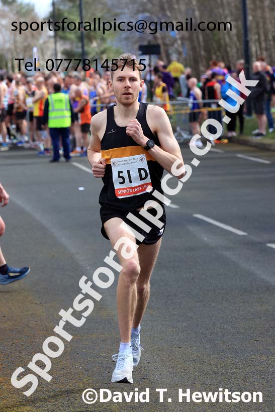 Senior mens 2024 Elswick Harriers Good Friday Relays, Newburn, Newcastle Upon Tyne  Photo: David T. Hewitson/Sports for All Pics